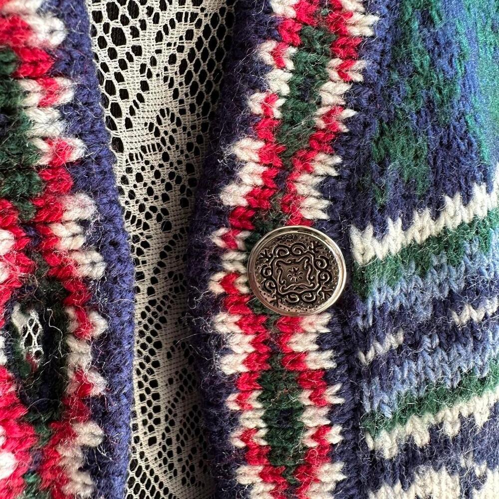 Vintage Northern Isles Fair Isle Sweater Vest Cottage Fall Boho Sweater Vest - Picture 6 of 8